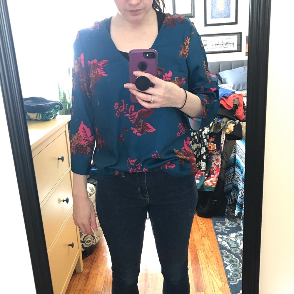 ModCloth Floral Blouse - Picture 4 of 5